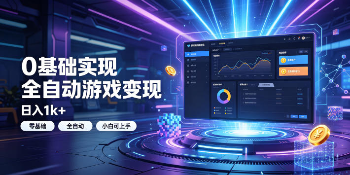 0基础实现全自动游戏变现，日入1k+，小白直接上手搞钱！【揭秘】-chywc