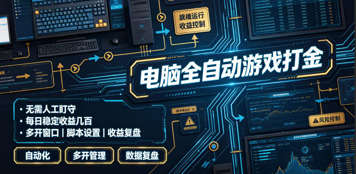 电脑全自动游戏打金，无需人工盯守，每日稳定收益几百！【揭秘】-chywc