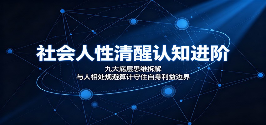 社会人性清醒认知进阶：九大底层思维拆解，与人相处规避算计守住自身利益边界-chywc