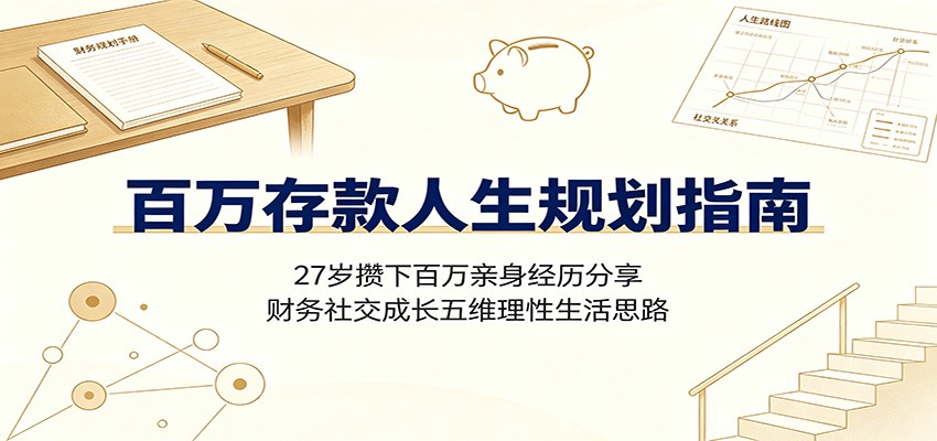 百万存款人生规划指南：27岁攒下百万亲身经历分享，财务社交成长五维理性生活思路-chywc