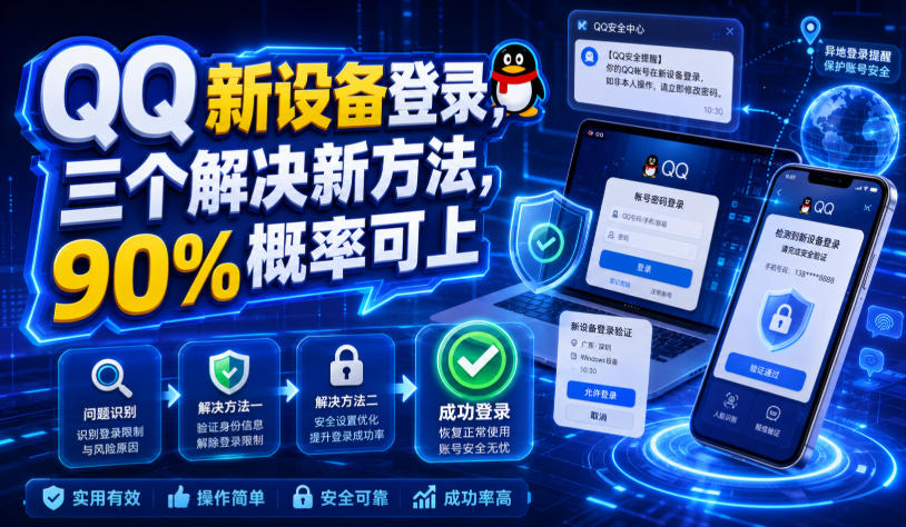 QQ新设备登录，三个解决新方法，90%概率可上-chywc
