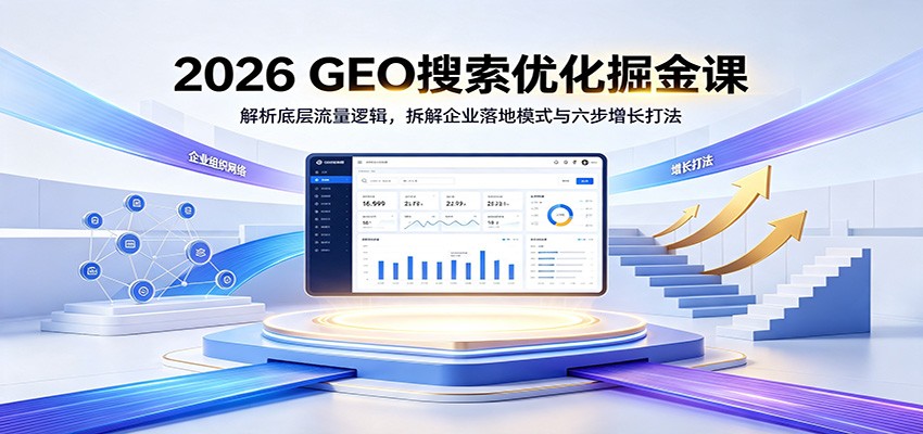 2026 GEO搜索优化掘金课：解析底层流量逻辑，拆解企业落地模式与六步增长打法-chywc