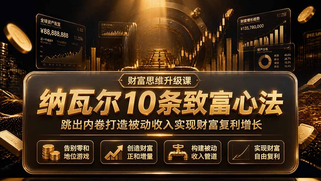 付费文章：纳瓦尔10条致富心法，跳出内卷打造被动收入实现财富复利增长-chywc